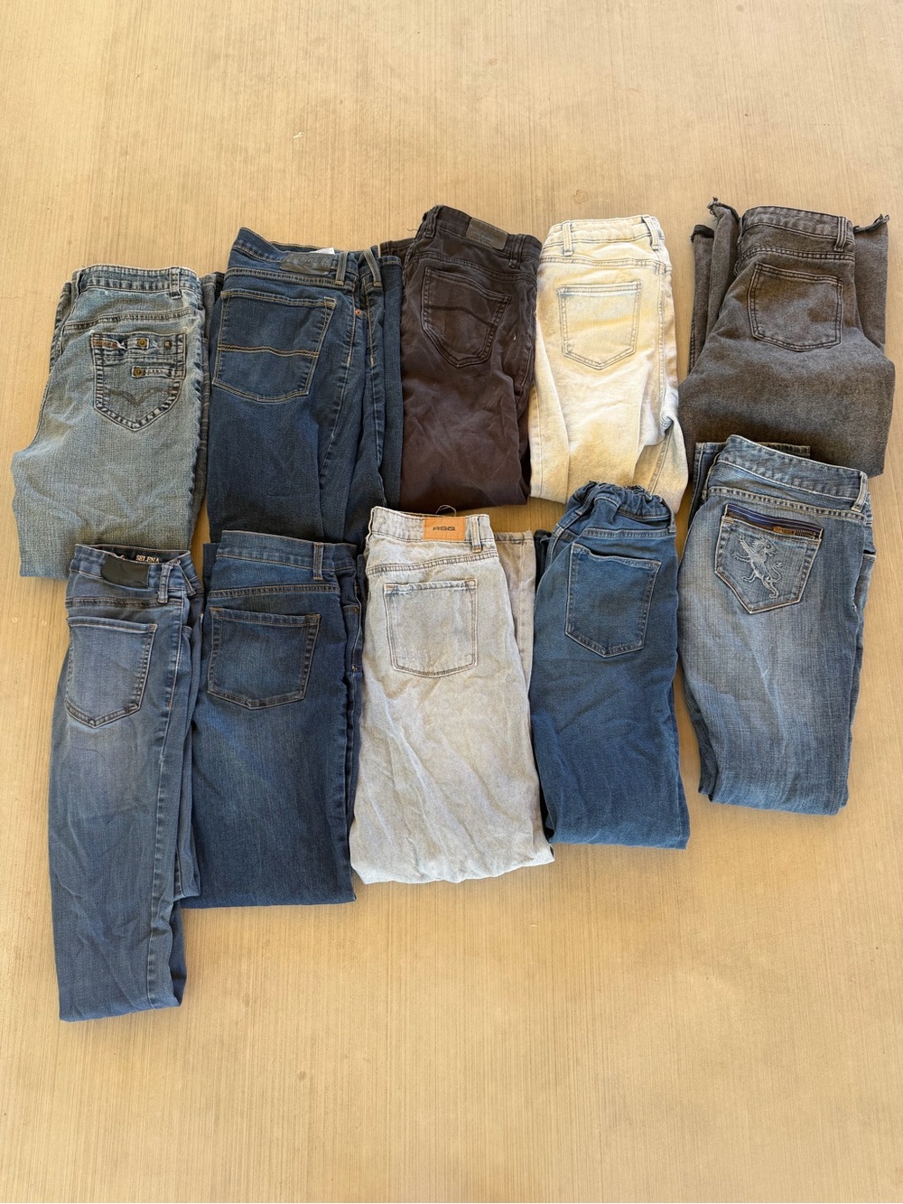 Women's Jeans Bundle 10 Pairs Mixed Brands Sizes Styles Washes Reseller Lot